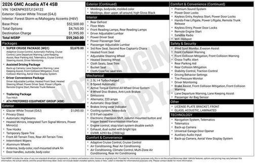 2026 GMC Acadia AT4 AWD