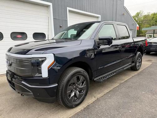 Antimatter Blue Metallic 2022 Ford F-150 Lightning LARIAT
