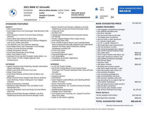 2021 BMW X7 xDrive40i