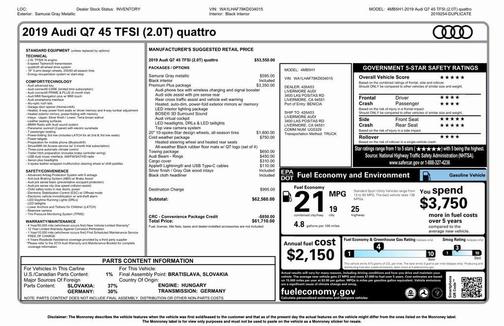 2019 Audi Q7 45 Premium Plus