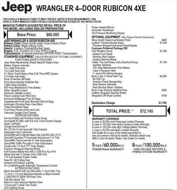 2023 Jeep Wrangler 4xe Rubicon