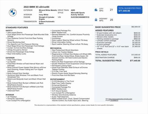 2022 BMW X5 xDrive40i