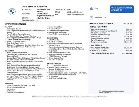2016 BMW X5 eDrive xDrive40e