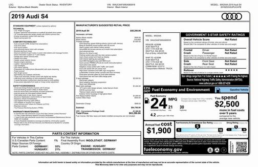 2019 Audi S4 3.0T Prestige