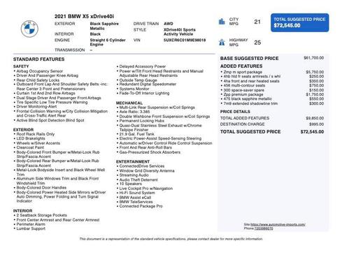 2021 BMW X5 xDrive40i