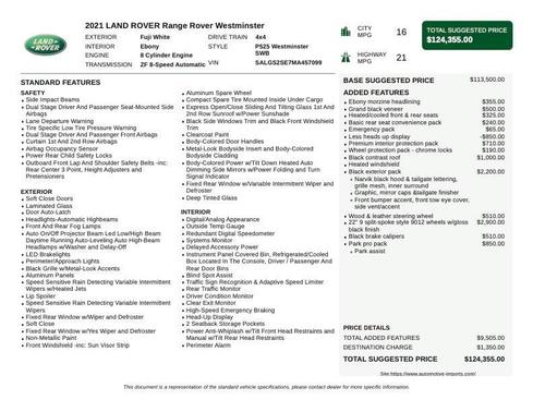 2021 Land Rover Range Rover P525 Westminster