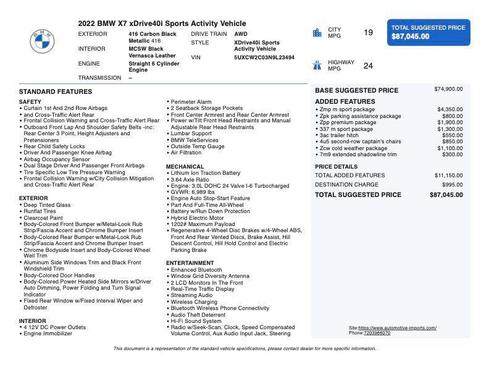 2022 BMW X7 xDrive40i