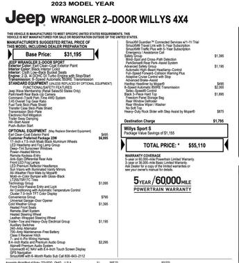 Earl Clearcoat 2023 Jeep Wrangler Willys