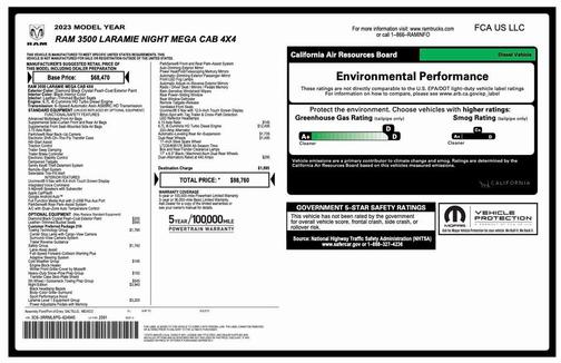 2023 RAM 3500 Laramie Mega Cab 4x4 6'4' Box