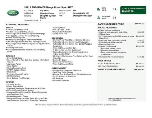 2021 Land Rover Range Rover Sport HST MHEV