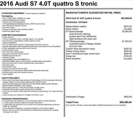2016 Audi S7 4.0T