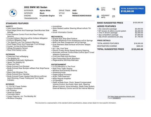 2022 BMW M5 Competition