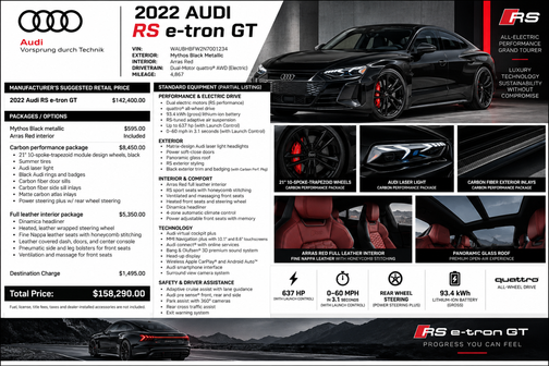 Mythos Black Metallic 2022 Audi RS e-tron GT Base