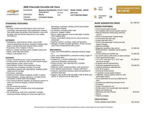 2006 Chevrolet Corvette Base