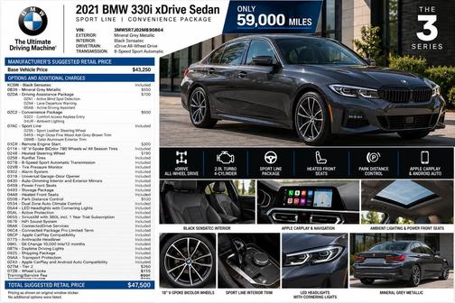 Mineral Gray Metallic 2021 BMW 330 i xDrive