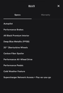 Deep Blue Metallic 2023 Tesla Model 3 Performance