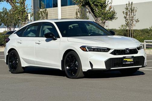 Platinum White Pearl 2026 Honda Civic Hybrid Sport
