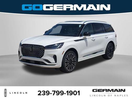Pristine White Metallic Tri-Coat 2026 Lincoln Aviator Black Label AWD