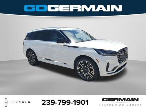 Pristine White Metallic Tri-Coat 2026 Lincoln Aviator Black Label AWD
