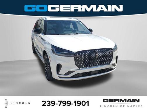 Pristine White Metallic Tri-Coat 2026 Lincoln Aviator Black Label AWD