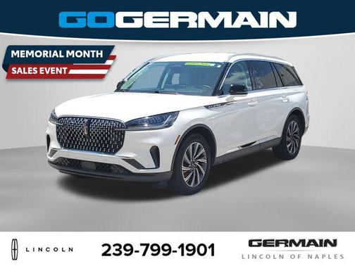 Pristine White Metallic Tri-Coat 2026 Lincoln Aviator Premiere