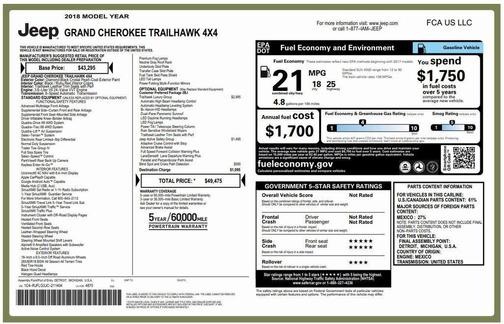 2018 Jeep Grand Cherokee Trailhawk