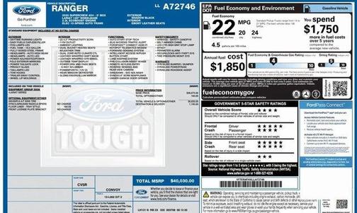 2020 Ford Ranger Lariat