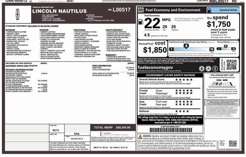 2021 Lincoln Nautilus Reserve