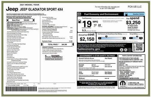 2021 Jeep Gladiator Sport