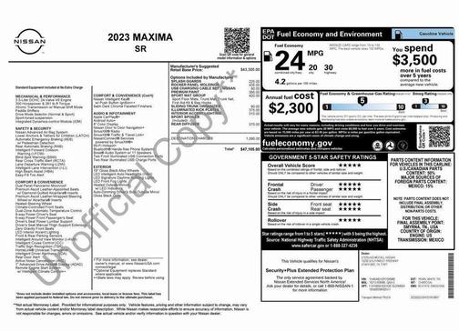 2023 Nissan Maxima SR