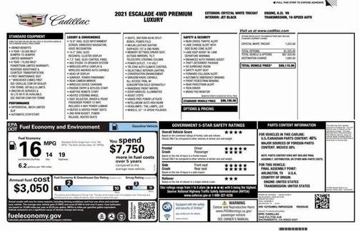 2021 Cadillac Escalade Premium Luxury