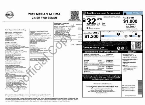 2019 Nissan Altima 2.5 SR