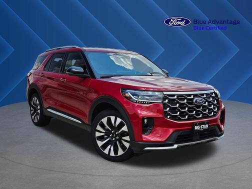 Red Metallic 2026 Ford Explorer Platinum