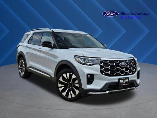 SPACE WHITE METALLIC 2026 Ford Explorer PLATINUM