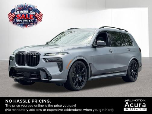 Frozen Pure Gray Metallic 2024 BMW X7 M60i