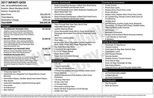 2017 INFINITI QX50 Base