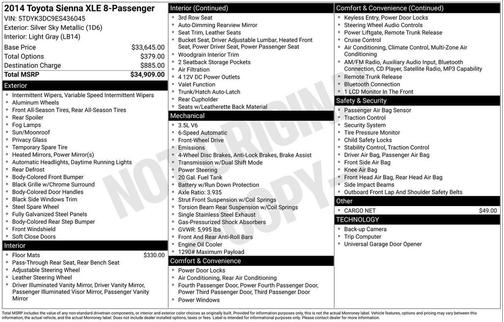 2014 Toyota Sienna XLE