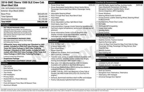 2016 GMC Sierra 1500 SLE