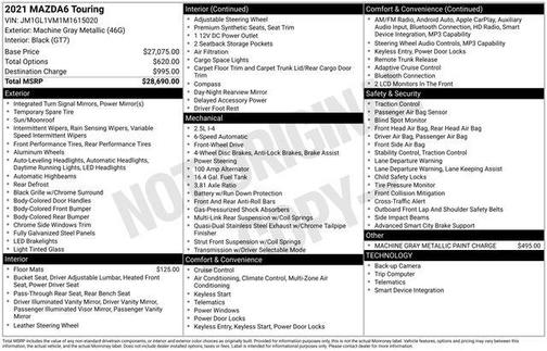 2021 Mazda Mazda6 Touring