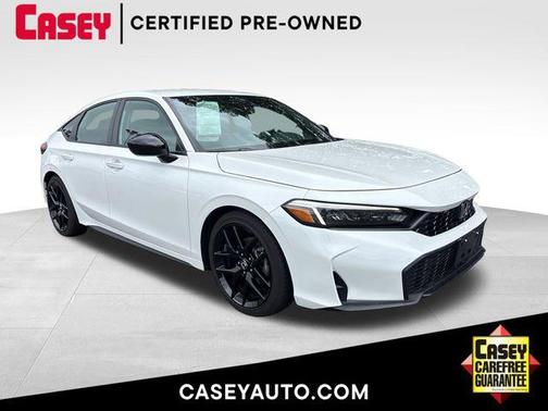 Platinum White Pearl 2025 Honda Civic Sport