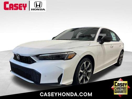 Platinum White Pearl 2026 Honda Civic Hybrid Sport Touring