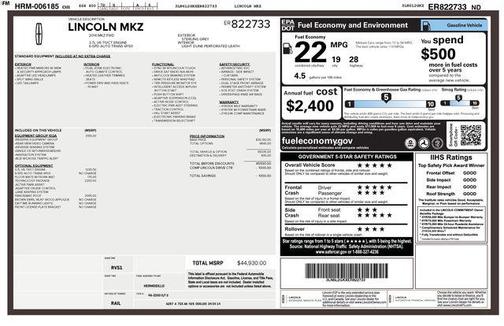 Sterling Gray Metallic 2014 Lincoln MKZ Base