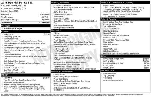 2019 Hyundai SONATA SEL