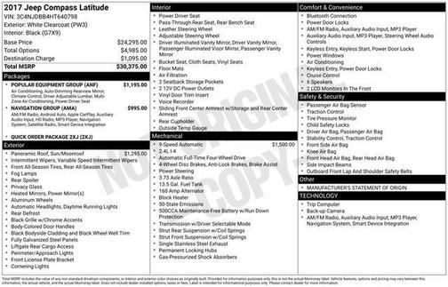 2017 Jeep New Compass Latitude