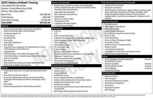 2025 Subaru Outback Touring
