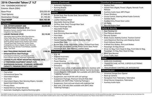 2016 Chevrolet Tahoe LT