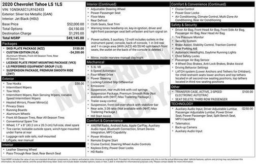 2020 Chevrolet Tahoe LS