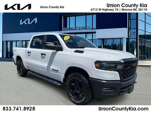 Bright White Clearcoat 2025 RAM 1500 Warlock Crew Cab 4x4 5'7' Box
