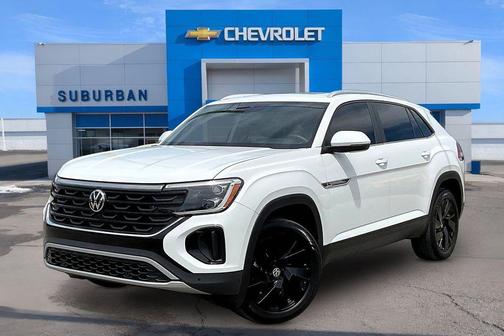 Pure White 2024 Volkswagen Atlas Cross Sport 2.0T SE w/Technology 4MOTION