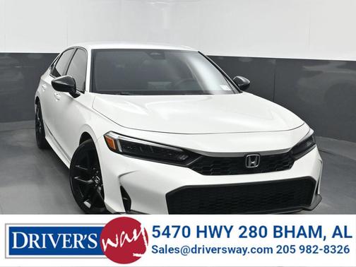 Platinum White Pearl 2025 Honda Civic Sport